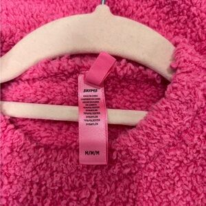 SKIMS Vibrant Pink Textured Sweater